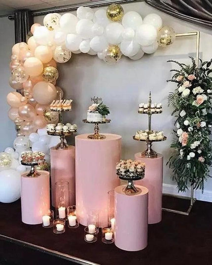 Elegant Iron Art Cylinder Centerpiece Set for Weddings and Special Events