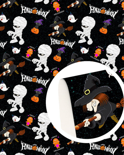 Halloween-Themed Leather Craft Sheets - Ghost & Pumpkin Designs for DIY Projects