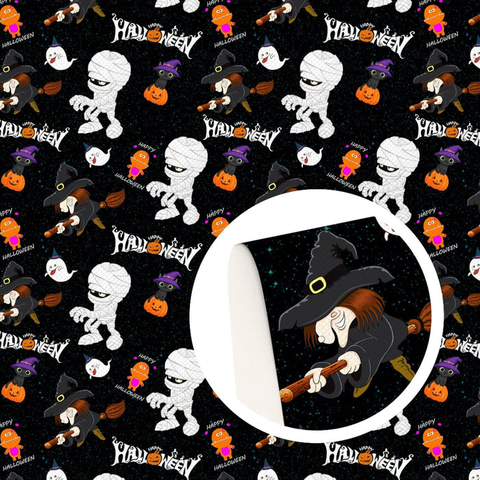 Halloween-Themed Leather Craft Sheets - Ghost & Pumpkin Designs for DIY Projects