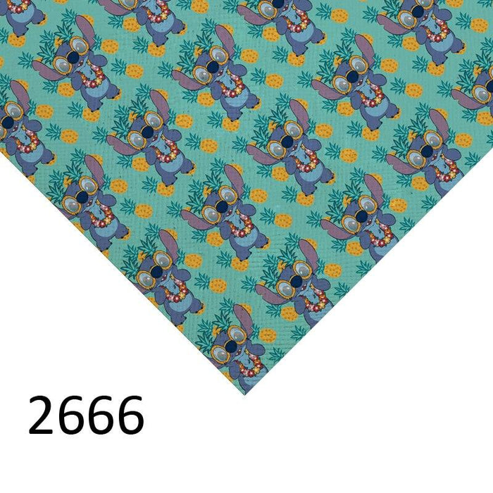 Lilo and Stitch Print Vinyl Synthetic Faux Leather Sheet - Crafting Inspiration