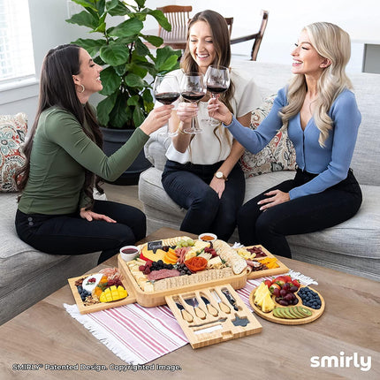 Elegant Bamboo Cheese Serving Board Set - Premium Entertaining Essentials