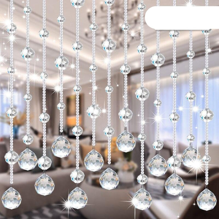 Elegant Crystal Glass Beaded Room Divider Curtain for Stylish Privacy