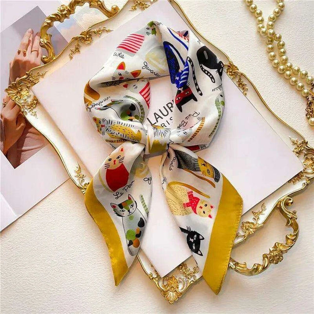 Elegant 70cm Silk Square Scarf - A Must-Have Accessory for Fashion-Forward Women
