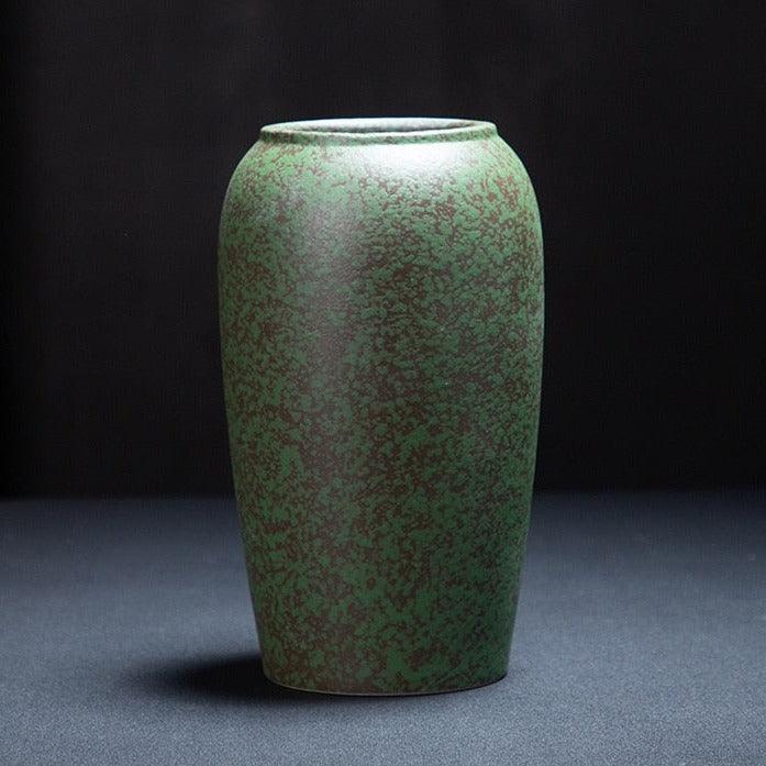 Elegant Vintage Coarse Pottery Vase - Tranquil Home Decor Accent