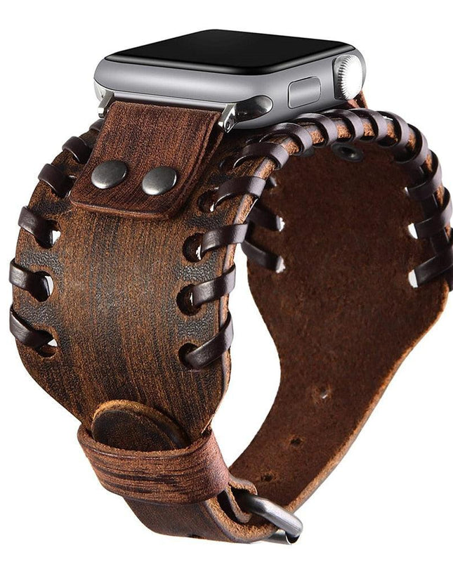 Timeless Calf Leather Apple Watch Band - Classic Vintage Charm
