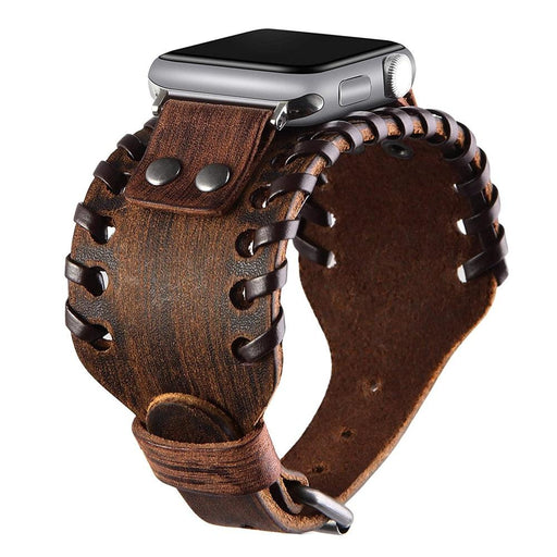 Classic Calf Leather Apple Watch Band - Vintage Charm and Elegance