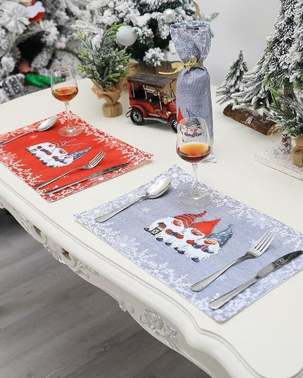 Whimsical Gnome-Themed Christmas Chair Cover - Festive Home Accent