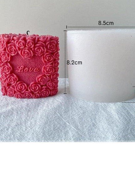 Rose Blossom Candle Craft Silicone Mold for Elegant DIY Creations