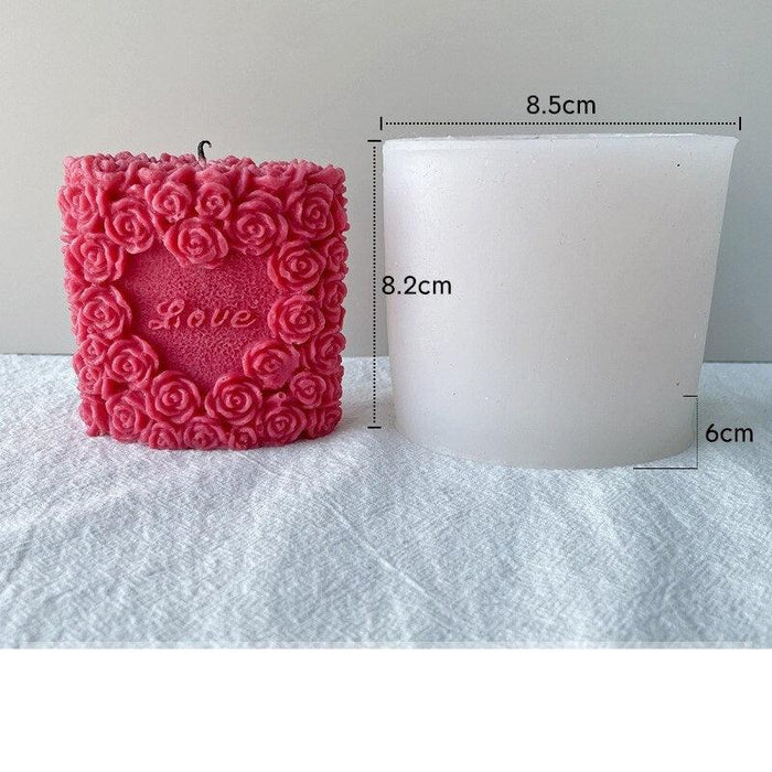 Rose Love Silicone Mold for DIY Candle Making & Crafts