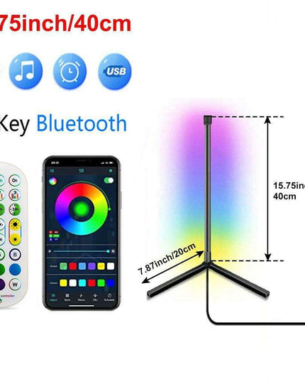 Modern Smart RGB LED Floor Lamp with Music Sync and App Control for Stylish Living Spaces