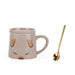Chic Cat Ceramic Mug Set with Spoon and Cover