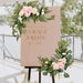 Welcome Sign and Flower Garland Wedding Decor Set