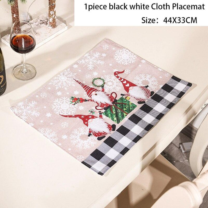 Whimsical Gnome-Themed Christmas Chair Cover - Festive Home Accent