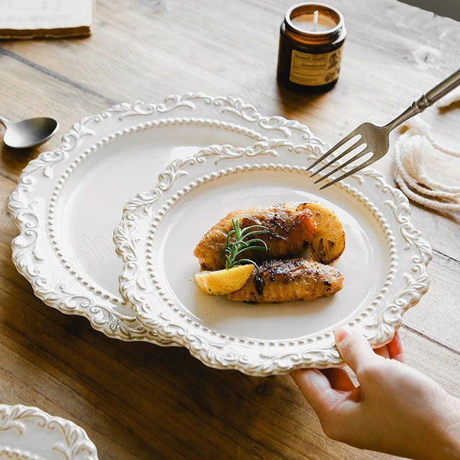 Nordic Baroque Elegance Dinner Plate Collection - A Timeless Dining Experience