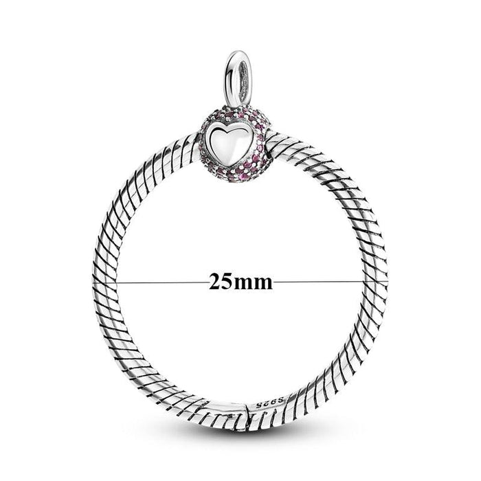 925 Silver Minimalist O Pendant Necklace - Personalized Jewelry Gift for Women