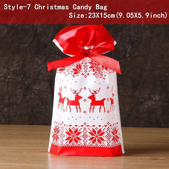 Santa's Joyful Holiday Candy Gift Bag Collection - Set of 5