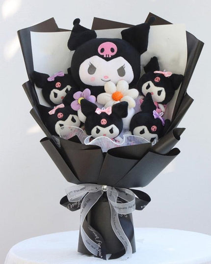 Sanrio Character Plush Doll Bouquet - Cute My Melody, Kuromi, Cinnamoroll & Kt Cat Gift Set