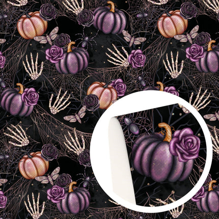 Halloween-Themed Leather Craft Sheets - Ghost & Pumpkin Designs for DIY Projects