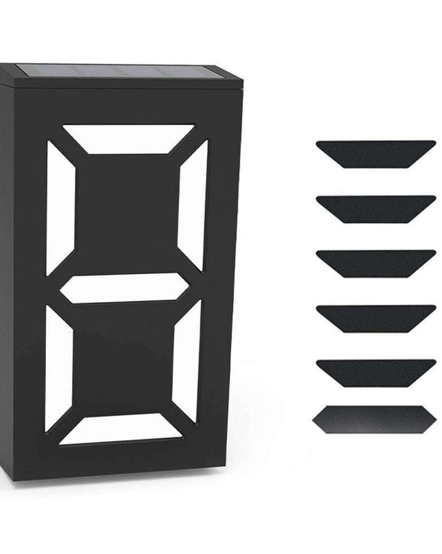 Elegant Solar-Powered LED House Number Sign: Contemporary Outdoor Address Illuminator