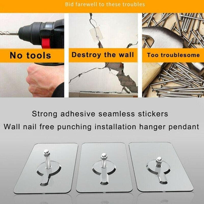 Effortless Wall Hook System: Damage-Free, Strong Hold, Multi-Purpose