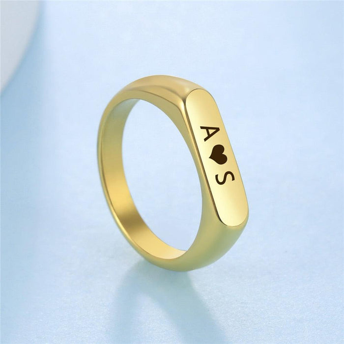 Custom Stainless Steel Rings for Couples with Personalized Engravings