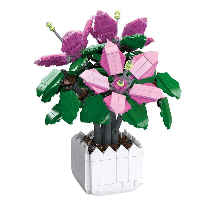 Romantic Orchid Eternal Flower Building Blocks Fit for DIY Toys Birthday Gift