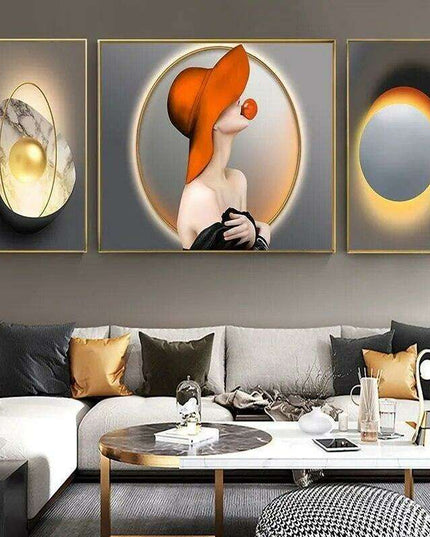 Contemporary Aluminum Triptych Wall Art for Stylish Interiors
