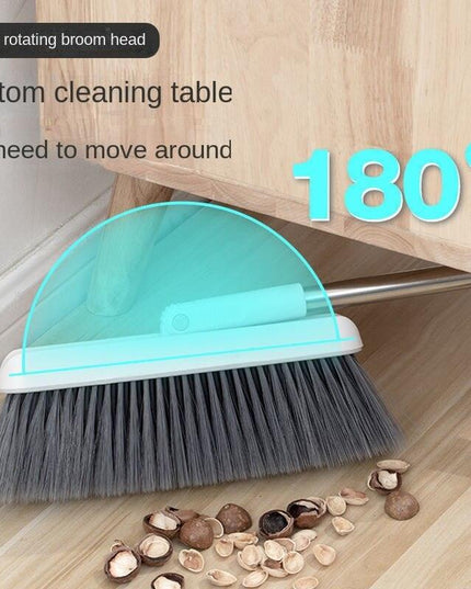 Versatile Space-Saving Broom and Dustpan Combo: Durable and Stylish Cleaning Solution
