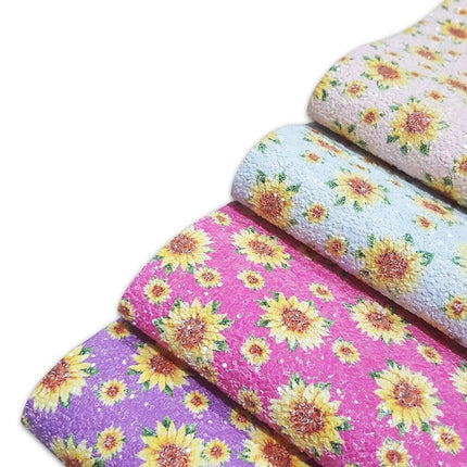 Sunflower Glitter Leather - Creative Crafting Delight
