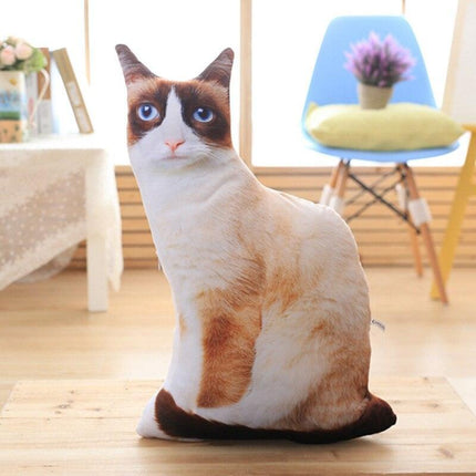 Charming 50cm Plush Cartoon Cat Pillow Cover for Cozy Home Accents
