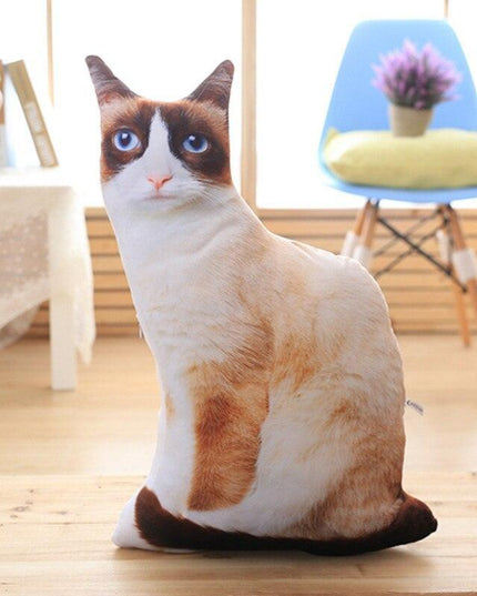 Charming 50cm Plush Cartoon Cat Pillow Cover for Cozy Home Accents