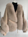 Luxurious Fox Fur and Leather Winter Jacket