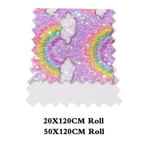 Rainbow Sparkle Faux Leather Crafting Roll - Unleash Your Creative Side