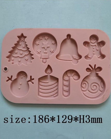 Holiday Spirit Silicone Mold Set for Creative Christmas Baking