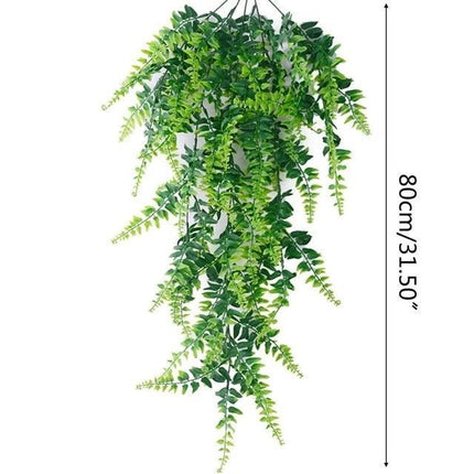Lifelike Persian Fern Faux Hanging Plant Duo - Chic Greenery for Home and Event Decor