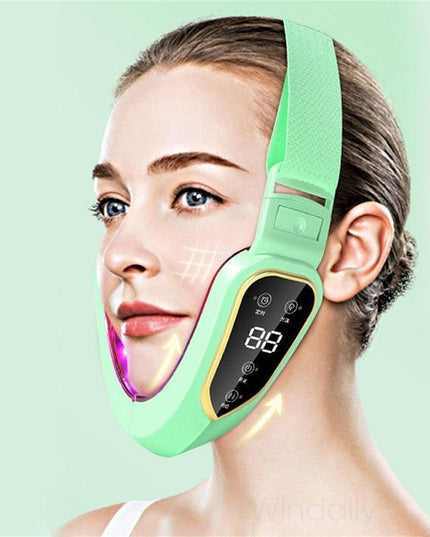 Radiant Contour Facial Sculpting Device: Advanced LED Light Therapy & Intelligent Massage Features