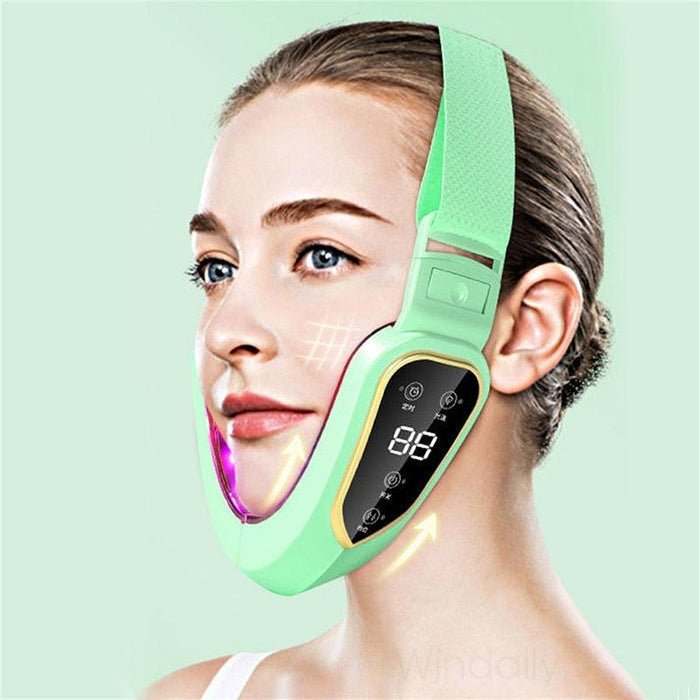 Vibrant V-Face Contouring Tool with LED Light Therapy and Advanced Massage Technology