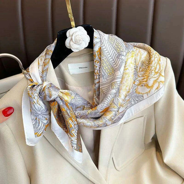Elegant Sophistication: The Luxe Silk Feel Square Scarf for Effortless Style