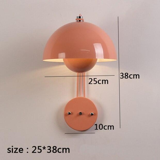 LED Wall Lamp Nordic Color Bedside Reading Lamps with Switch