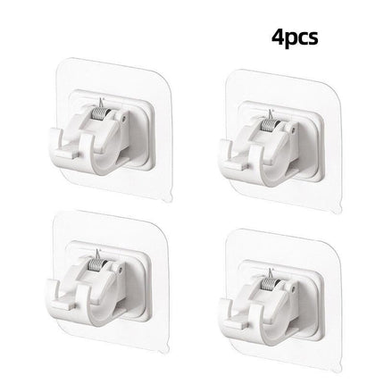 Heavy-Duty Waterproof Curtain Rod Brackets with Easy Peel-and-Stick Installation