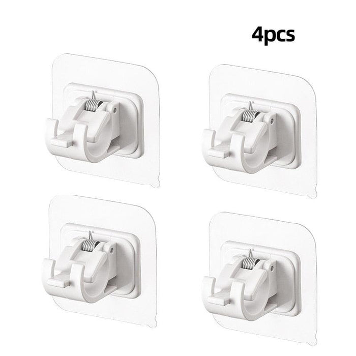 Heavy-Duty Waterproof Curtain Rod Brackets with Easy Peel-and-Stick Installation