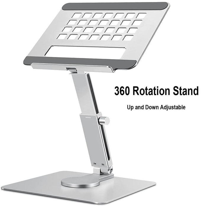 Premium Adjustable 360° Rotating Tablet and Laptop Stand - Durable Aluminum Alloy Holder