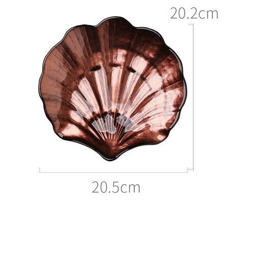 Shell Glass Plate - Ideal for Serving European Desserts and Western Meals