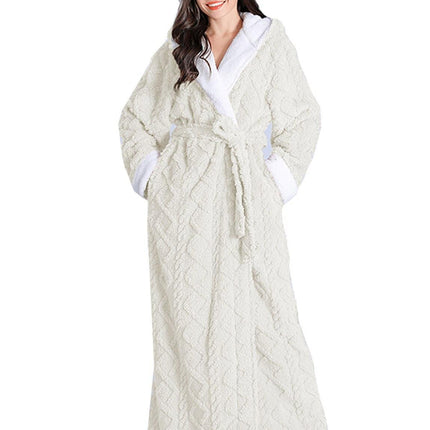 Plush Hooded Fleece Robe - Unisex Ultimate Comfort Loungewear