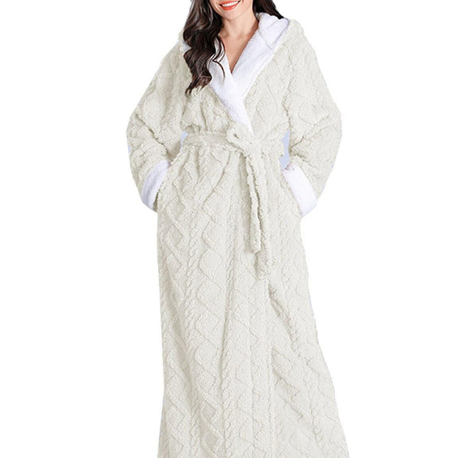Plush Hooded Fleece Robe - Unisex Ultimate Comfort Loungewear