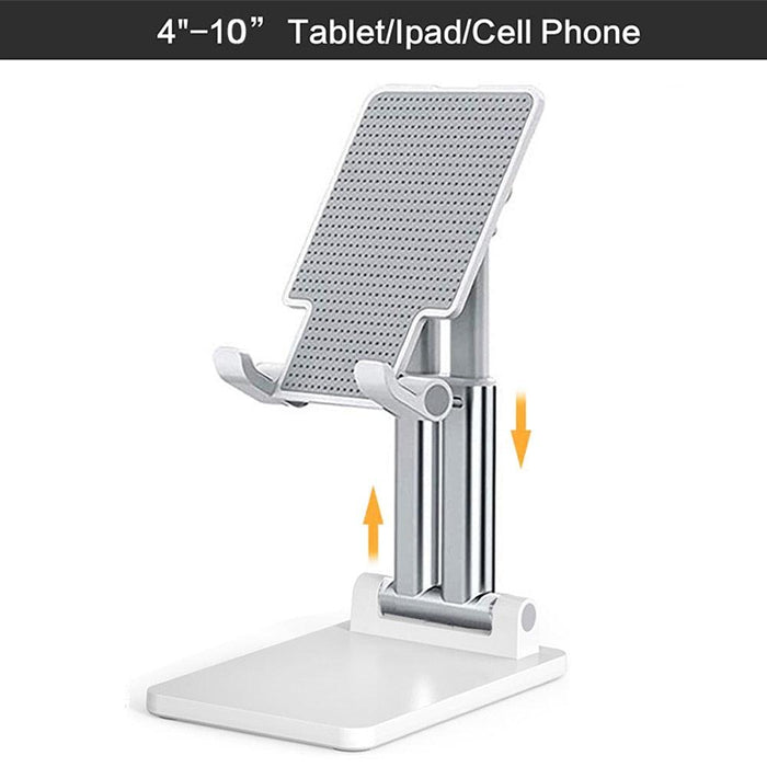 Tablet Stand Desk Riser 360 Rotation Multi-Angle Height Adjustable Foldable Holder Dock For Xiaomi iPad Tablet Laptop-0-Très Elite-P7 White-Très Elite