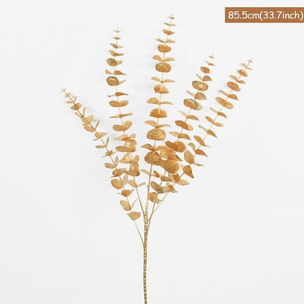 Radiant Golden Faux Botanicals for Home Décor and Celebrations