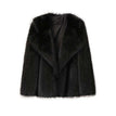 black fur coat / XXL
