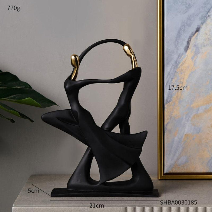Elegant Handcrafted Resin Abstract Figure Statue for Modern Home Decor