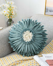 Round  cyan-blue / 1PCS  Cushion cover